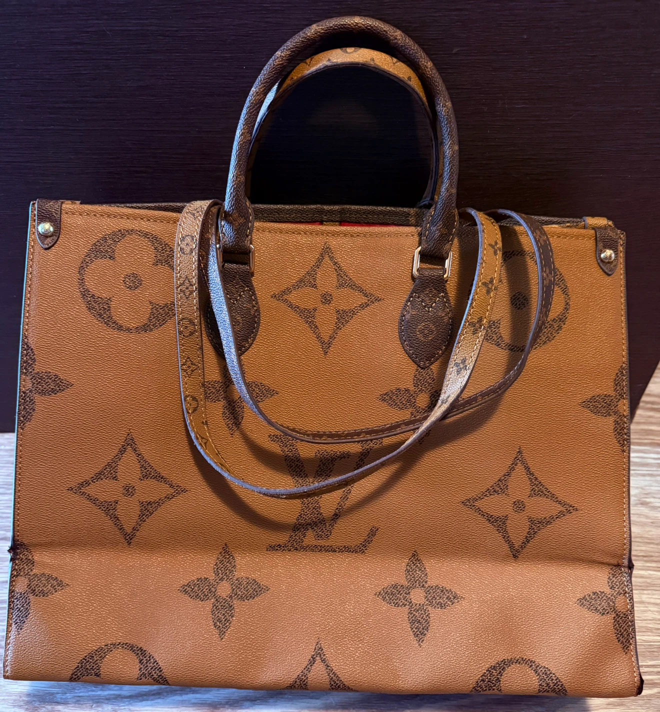 NEVER USED • MINT • Large LV LOUIS VUITTON TOTE  w Should Straps - photo 3