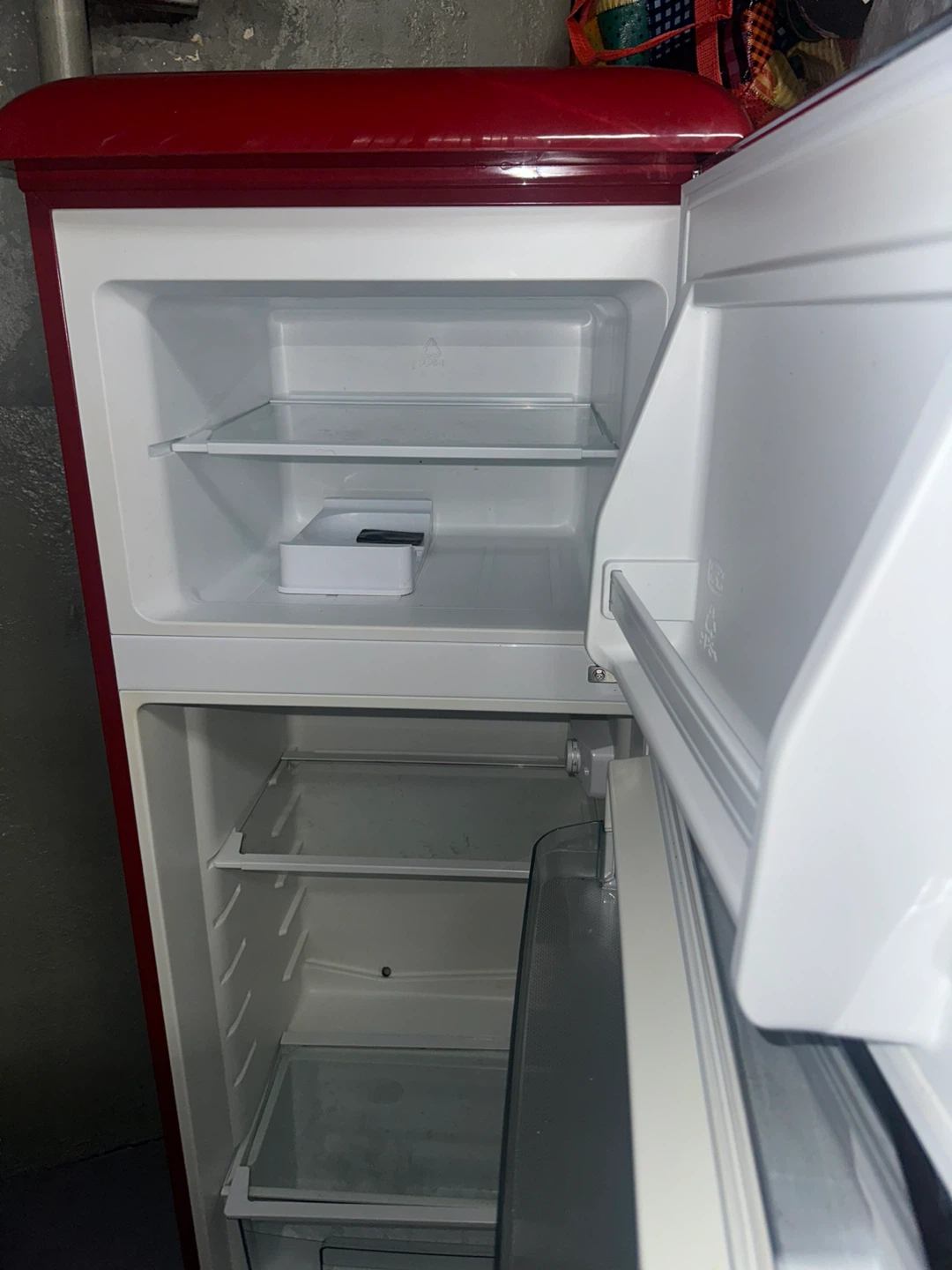 Galanz Retro Red Two-Door Refrigerator - photo 3