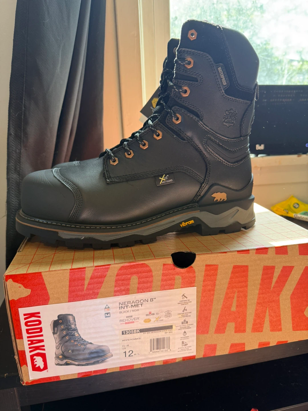 Kodiak Neragon 8 inch Met Guard Work Boots Black Size 12 - photo 3