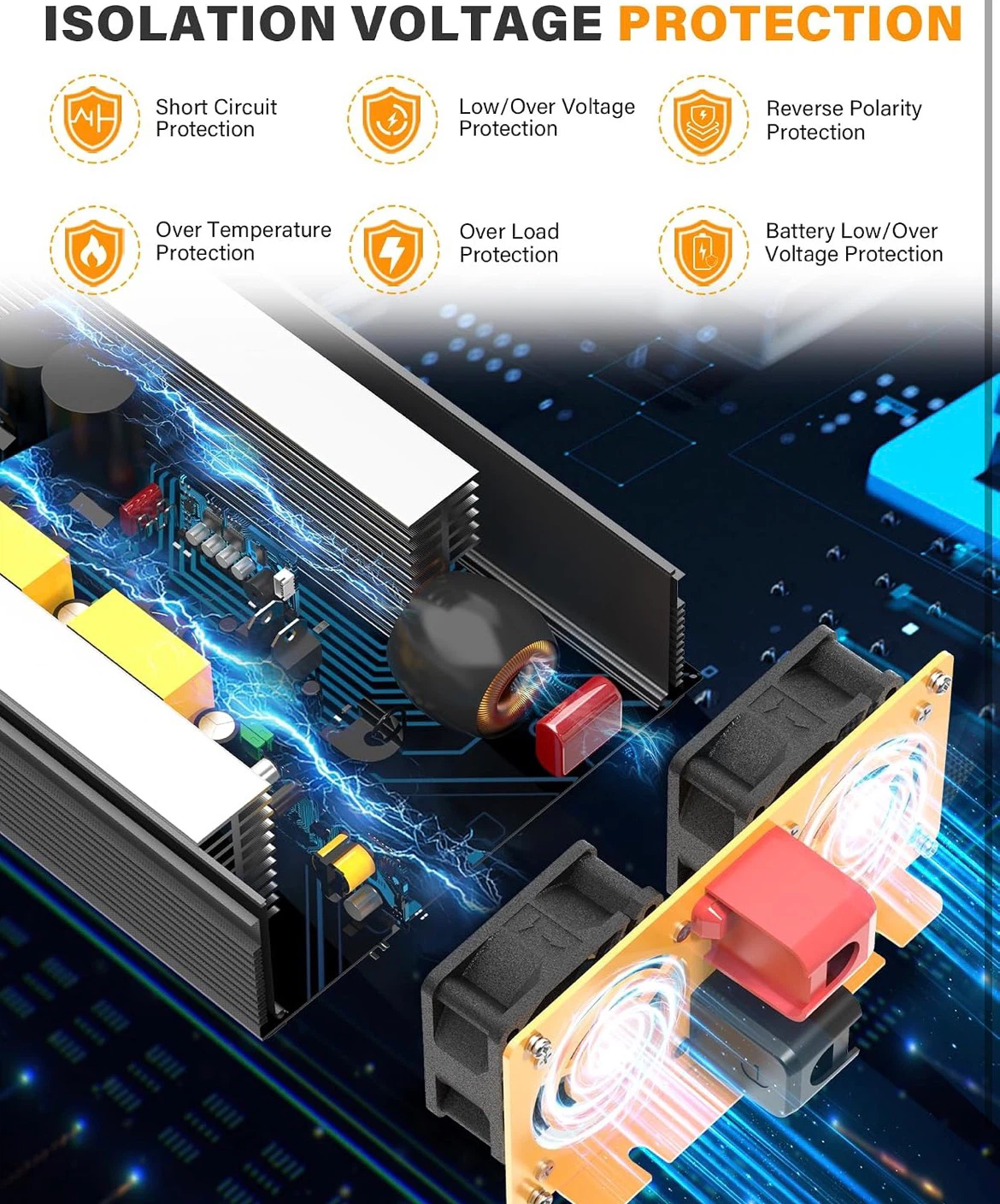 MWXNE 3000W Pure Sine Wave Power Inverter - photo 4