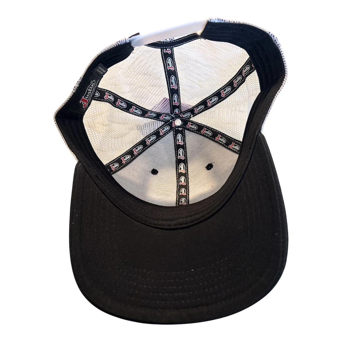 Justin Hat Company Black and White Trucker Hat - photo 2