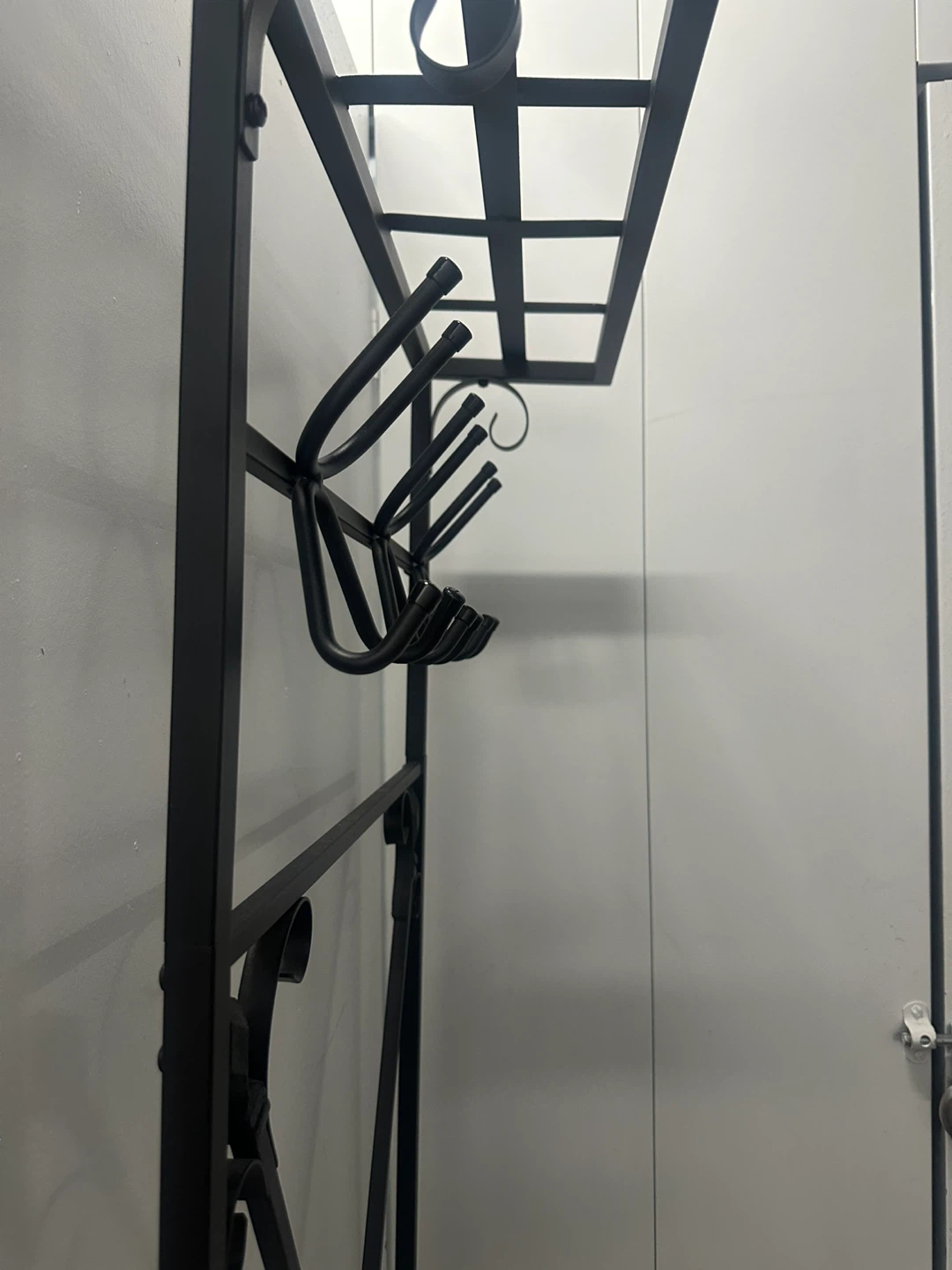 Metal Entryway Coat Rack with Bench