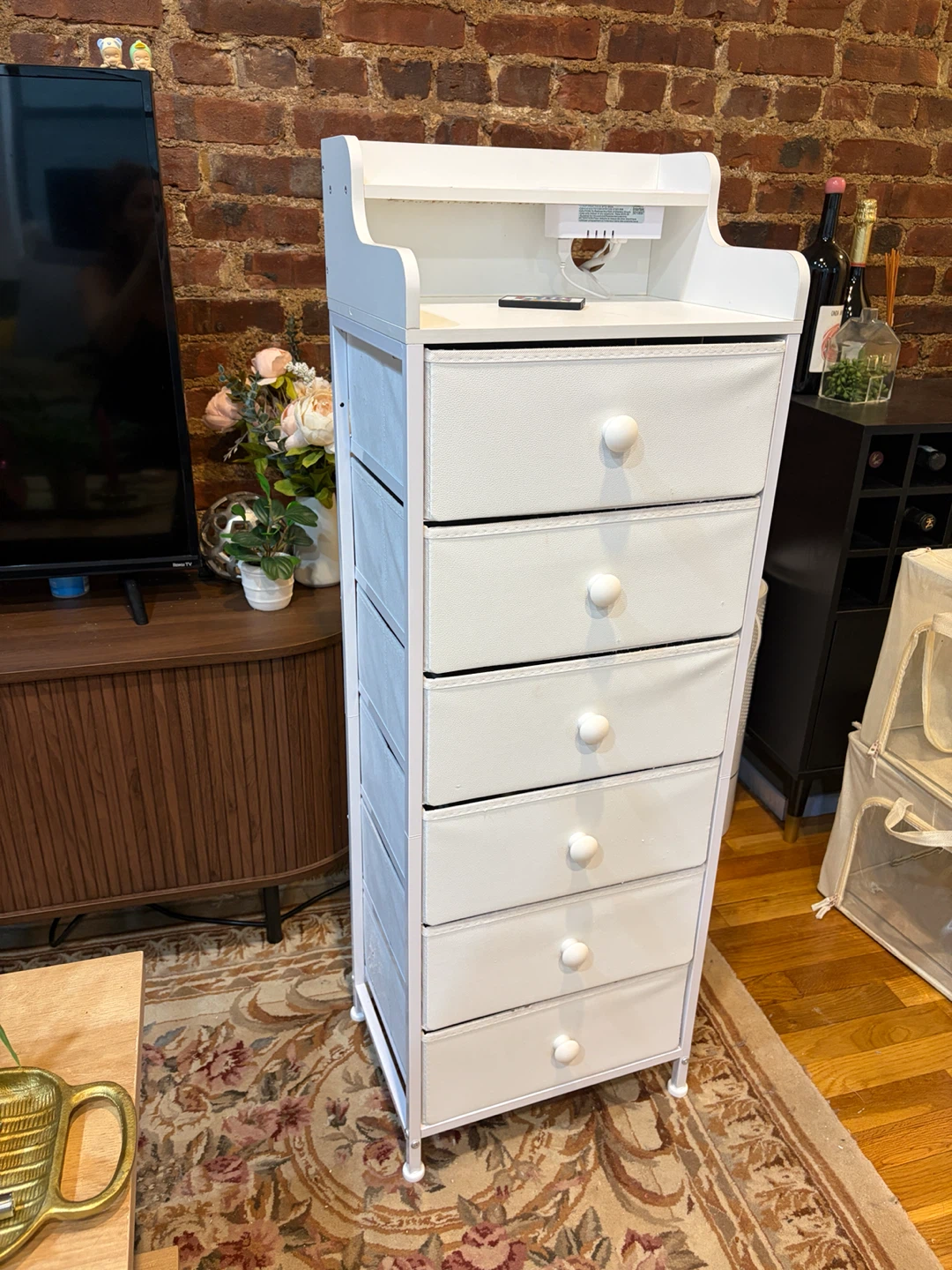 Tall storage with charging port