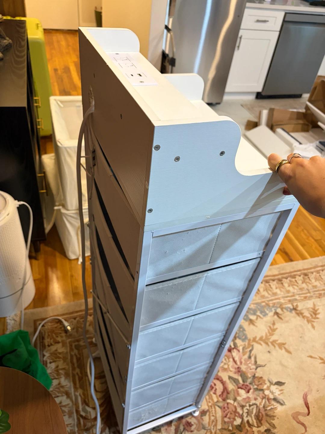 Tall storage with charging port - photo 3
