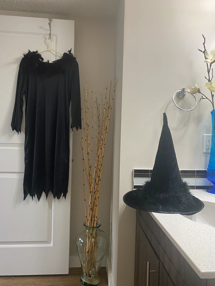 Black Witch Costume with Hat