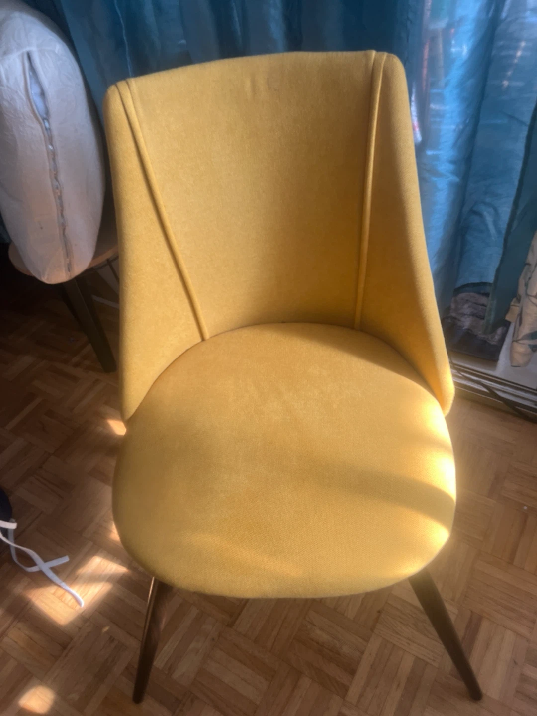 Homy Casa Smeg Yellow Upholstered Dining Chairs - photo 2