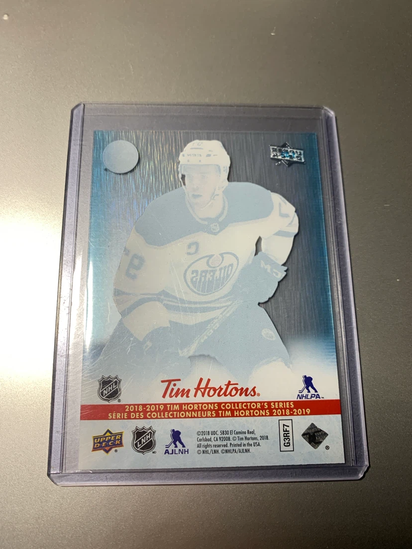 Connor McDavid Upper Deck Clear Cut Phenoms Card - photo 2