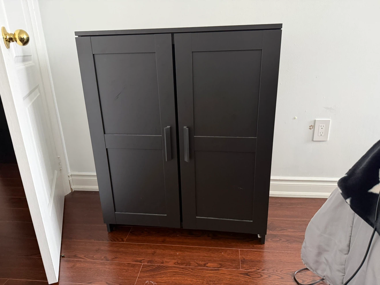Black Two-Door Storage Cabinet