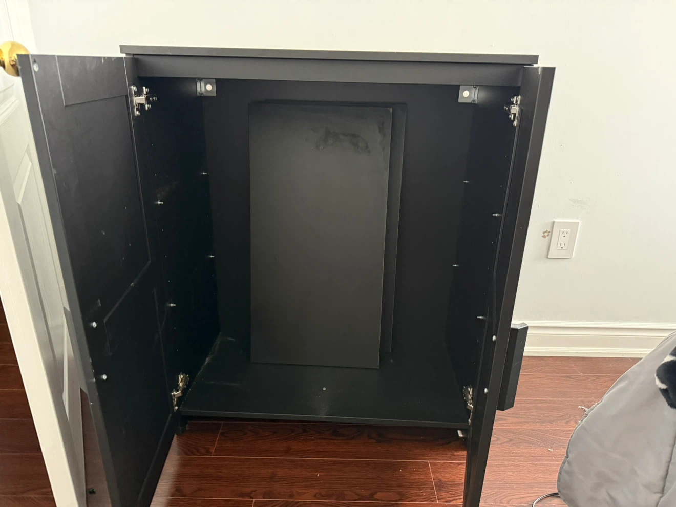 Black Two-Door Storage Cabinet - photo 2