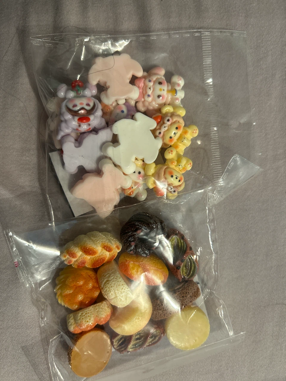 Assorted Miniature Decoden Charms and Food Pieces