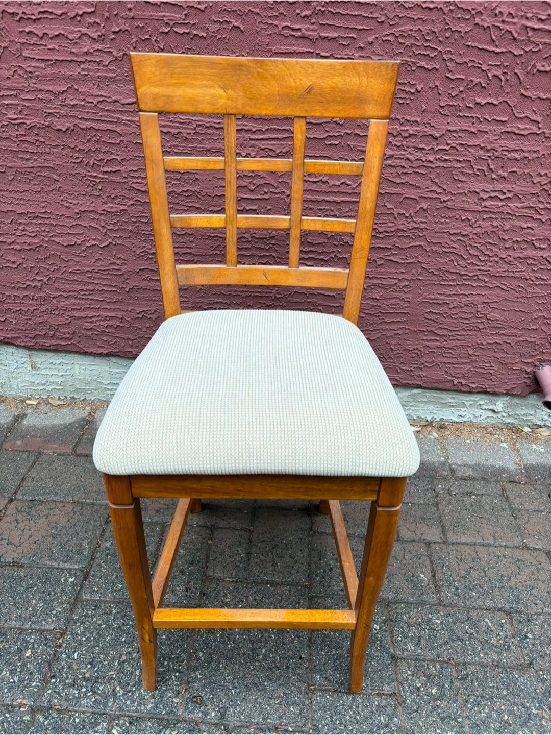 Like new cherry wood stool