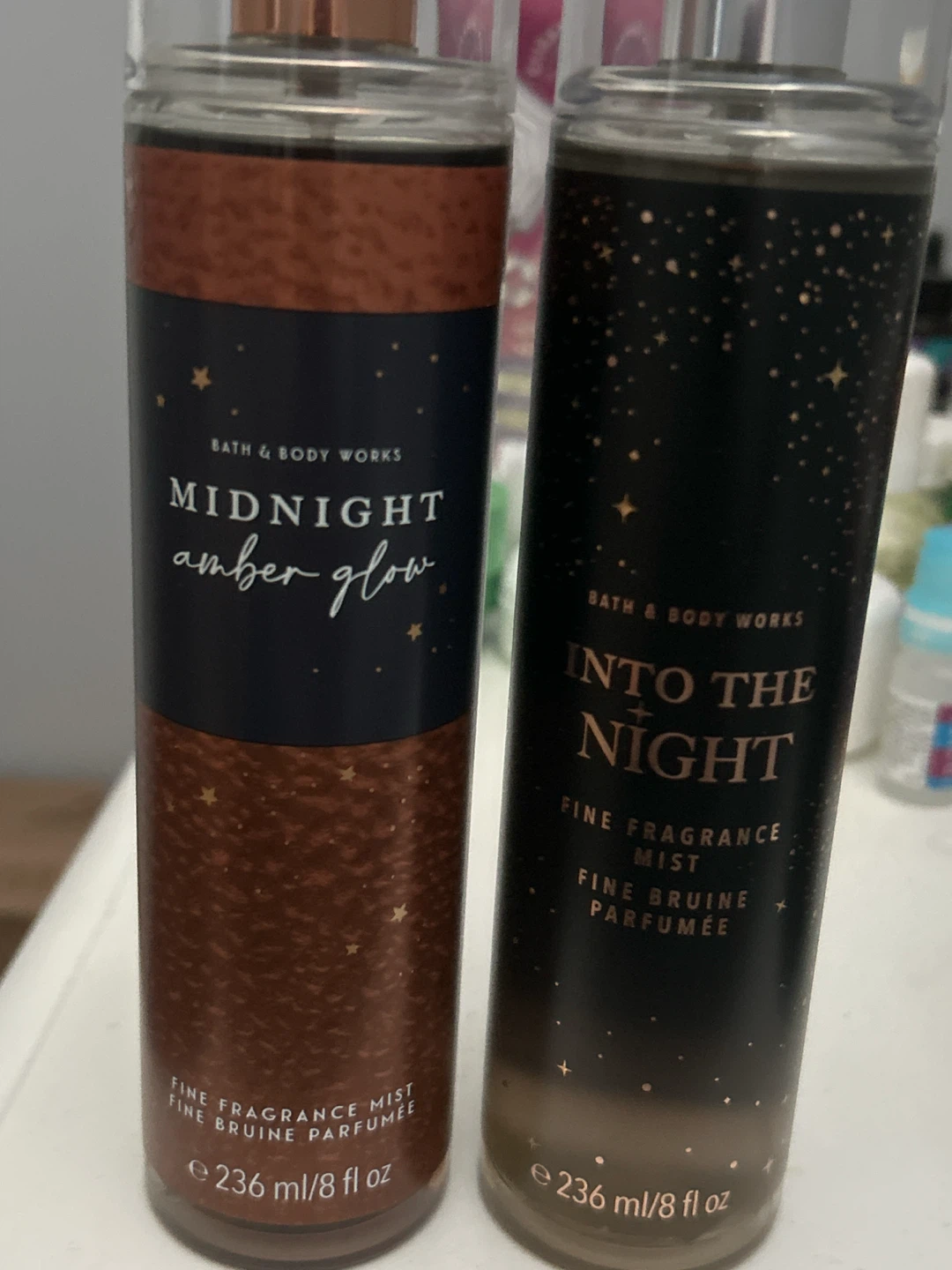 Bath & Body Works Mists: Midnight Amber Glow & Into the Night