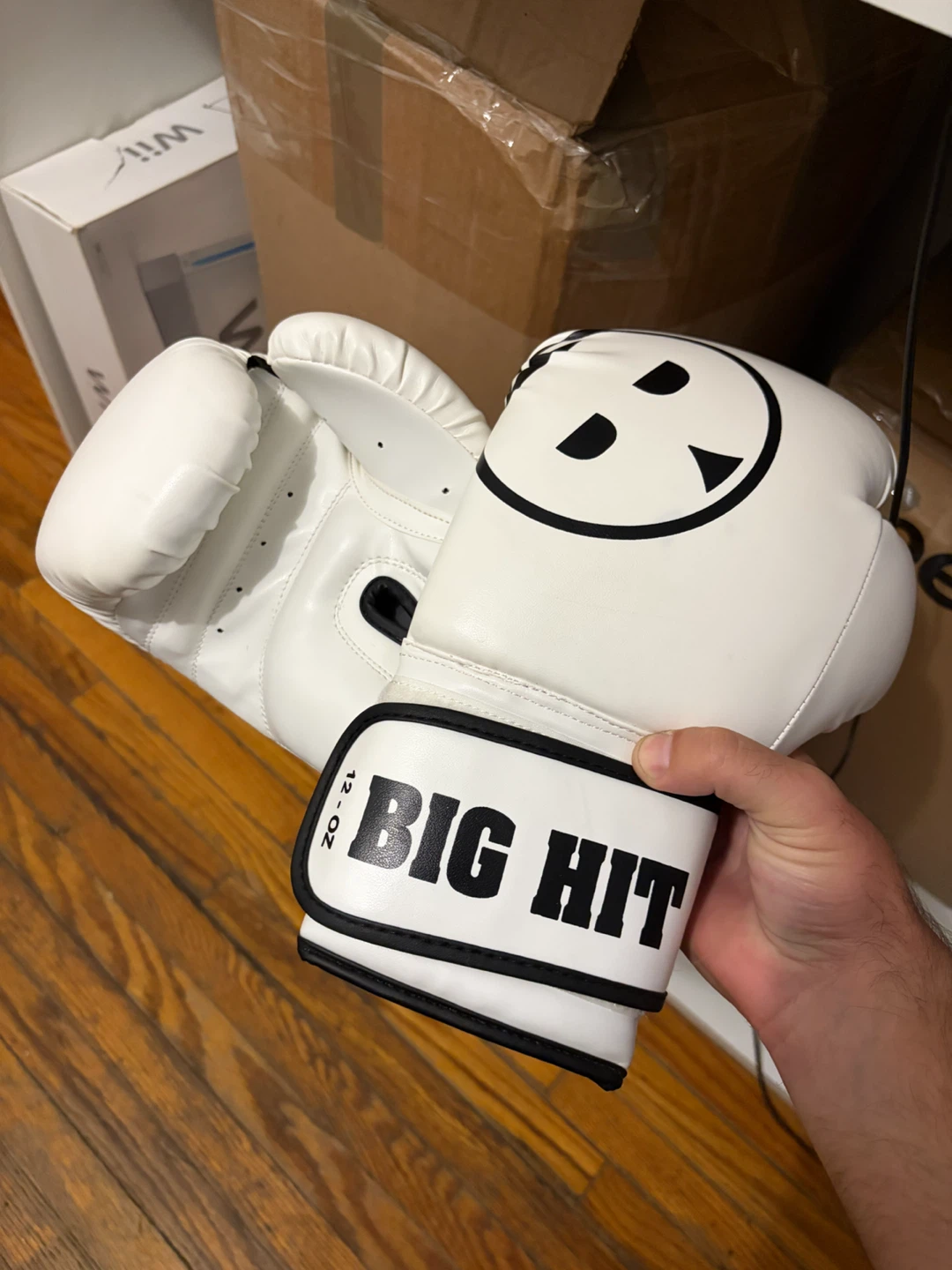 Big Hit Boxing Gloves White
