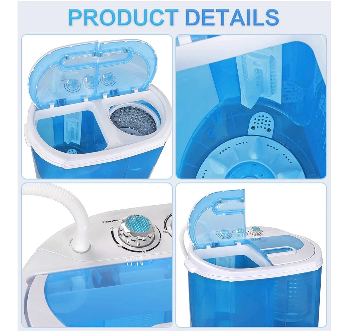 Mini Twin Tub Portable Washing Machine - photo 3