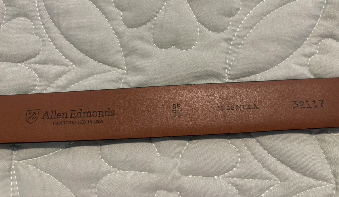 Allen Edmonds Brown Leather Belt - photo 4