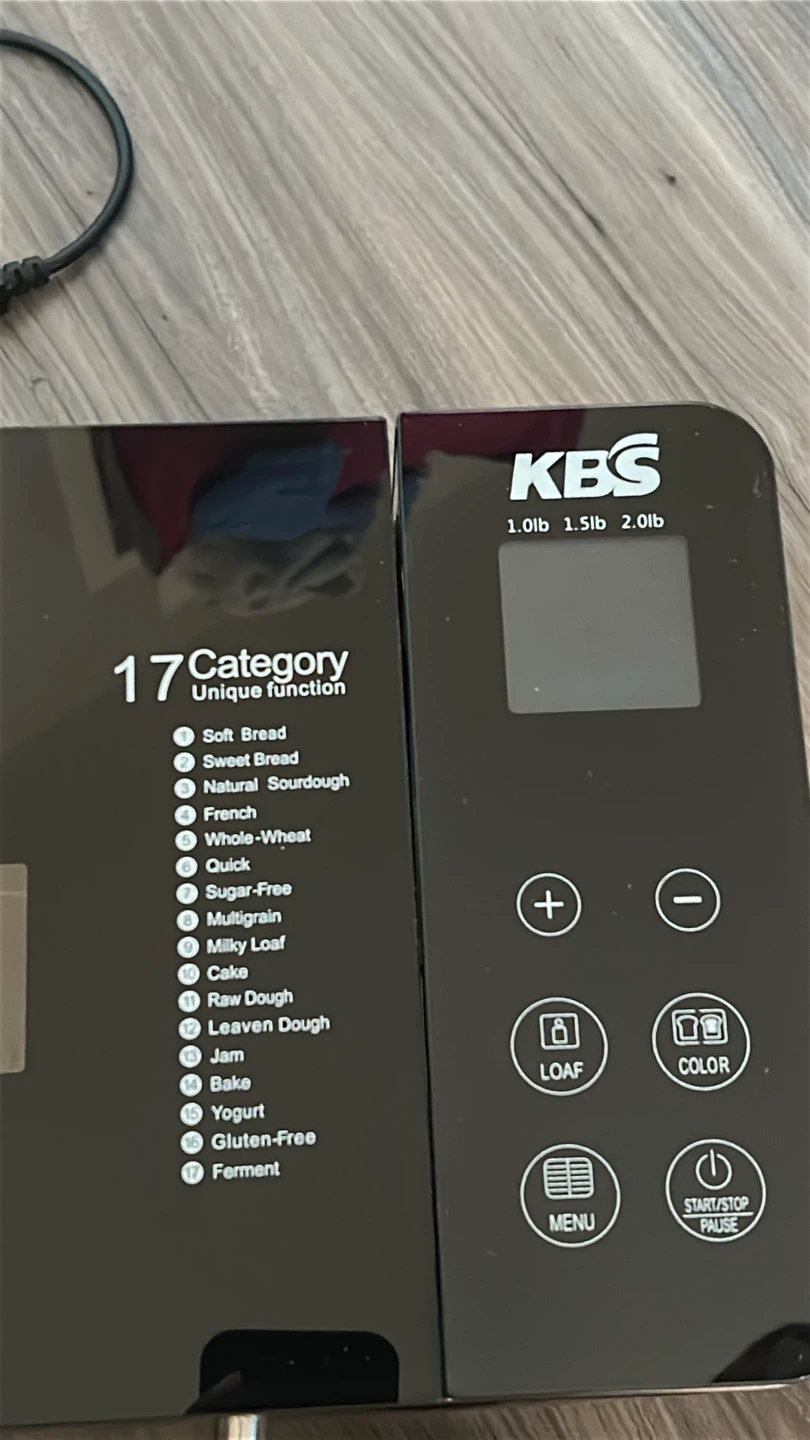 KBS Bread Maker 17 Settings - photo 3