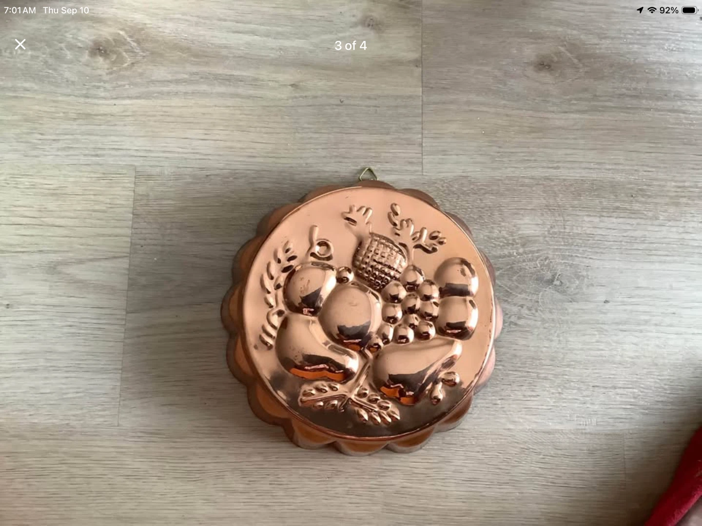 Vintage Copper Mold with Fruit Motifs🐞 - photo 3