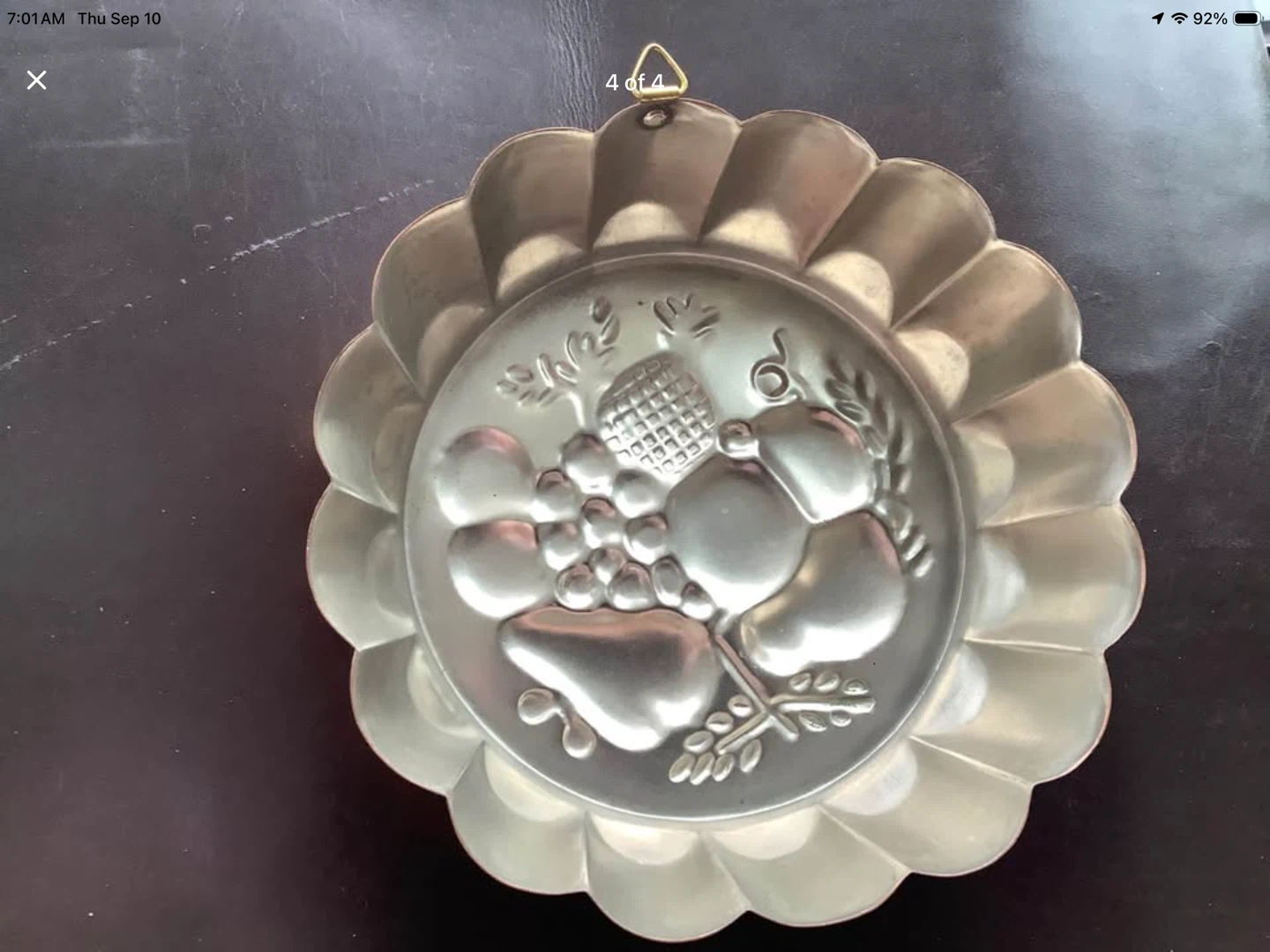 Vintage Copper Mold with Fruit Motifs🐞 - photo 4