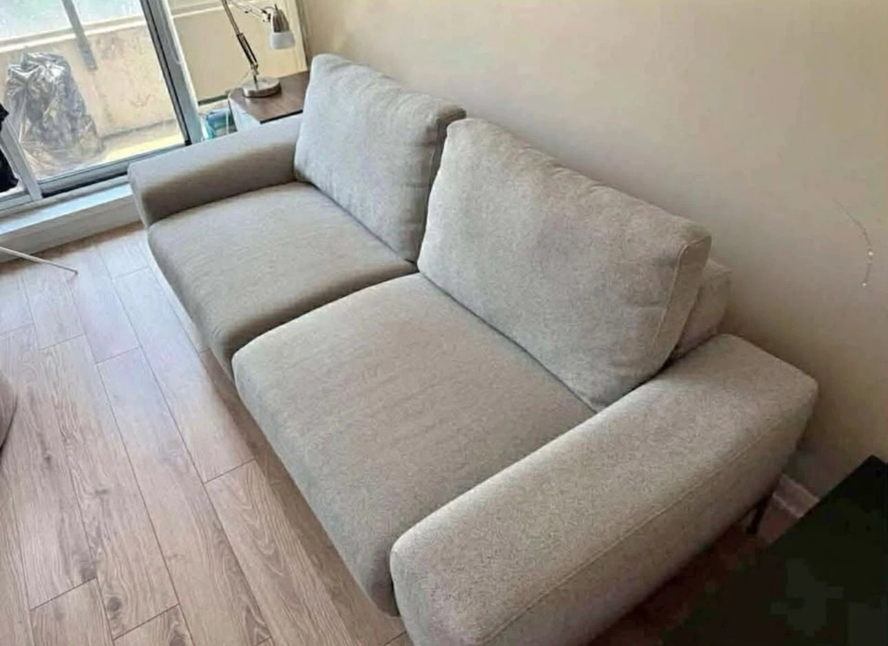 Structube Grey 3 Seater Preston Sofa Couch (DELIVERY AVAILABLE)
