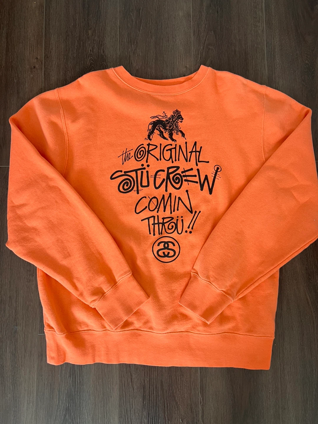 Stussy Crewneck Sweatshirt - Orange - XL