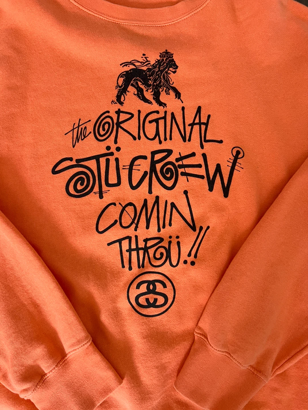 Stussy Crewneck Sweatshirt - Orange - XL - photo 2
