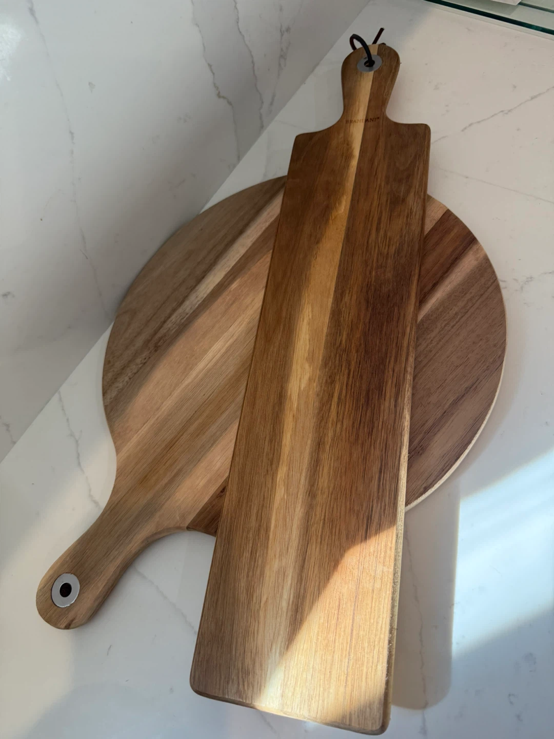 Set of Two Wooden Serving Boards