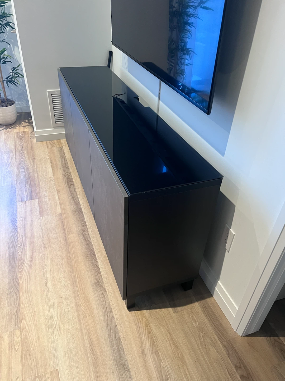 IKEA BESTA TV Unit with Glass Top - photo 3