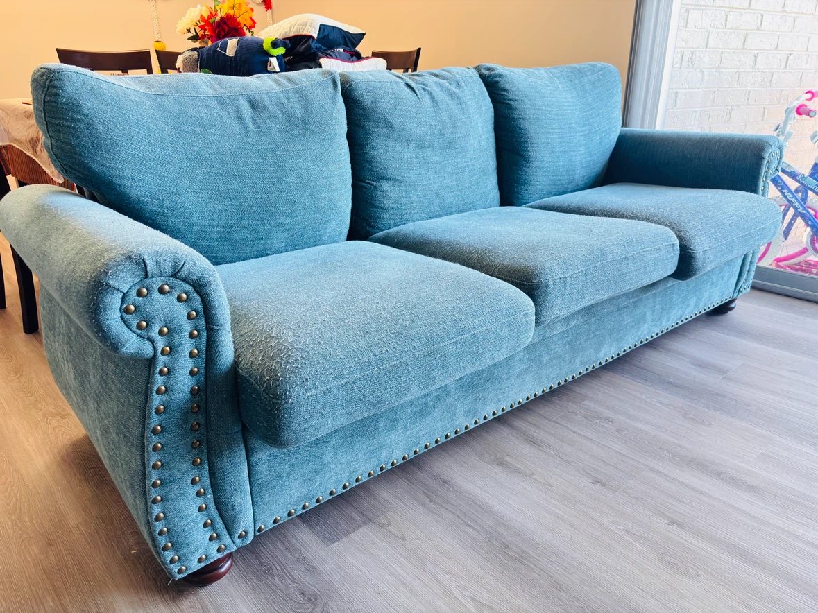 Turquoise Three-Seater Sofa - photo 2