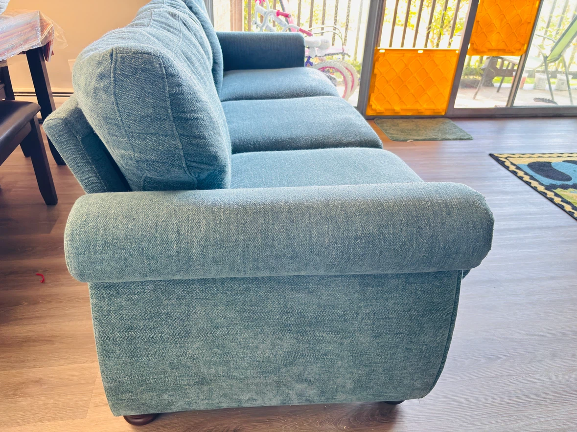 Turquoise Three-Seater Sofa - photo 3