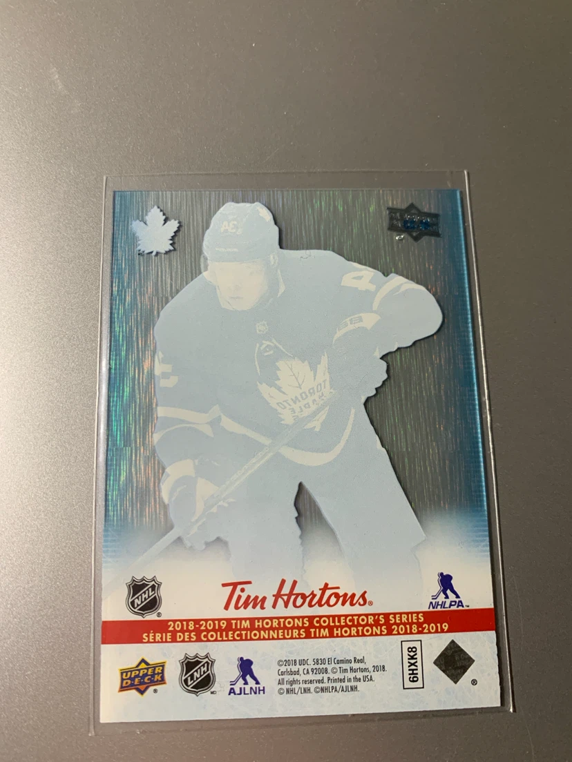 2018-19 Upper Deck Tim Hortons Auston Matthews Card - photo 2