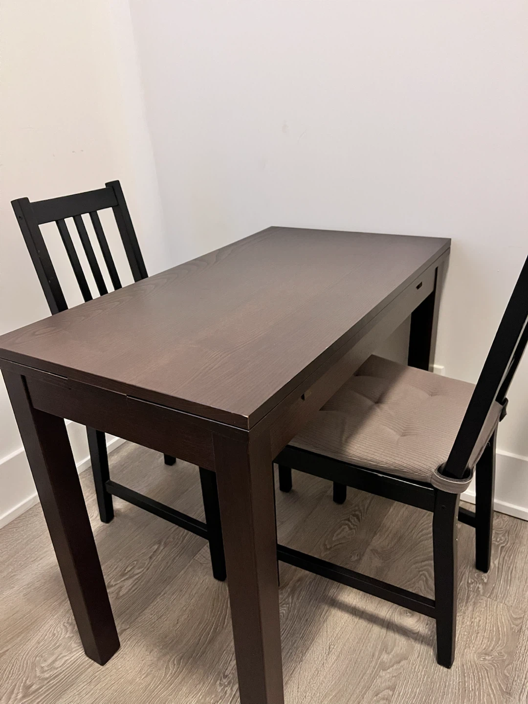 IKEA Extendable Dining Table + 2 Chairs