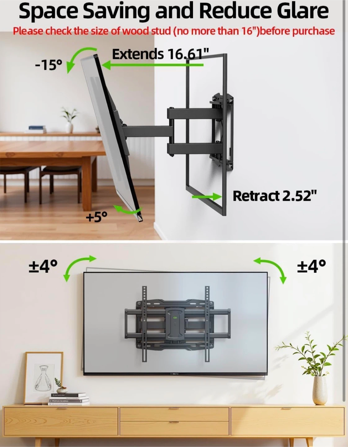 USX Mount Full Motion TV Wall Mount 37-86 inch - photo 5