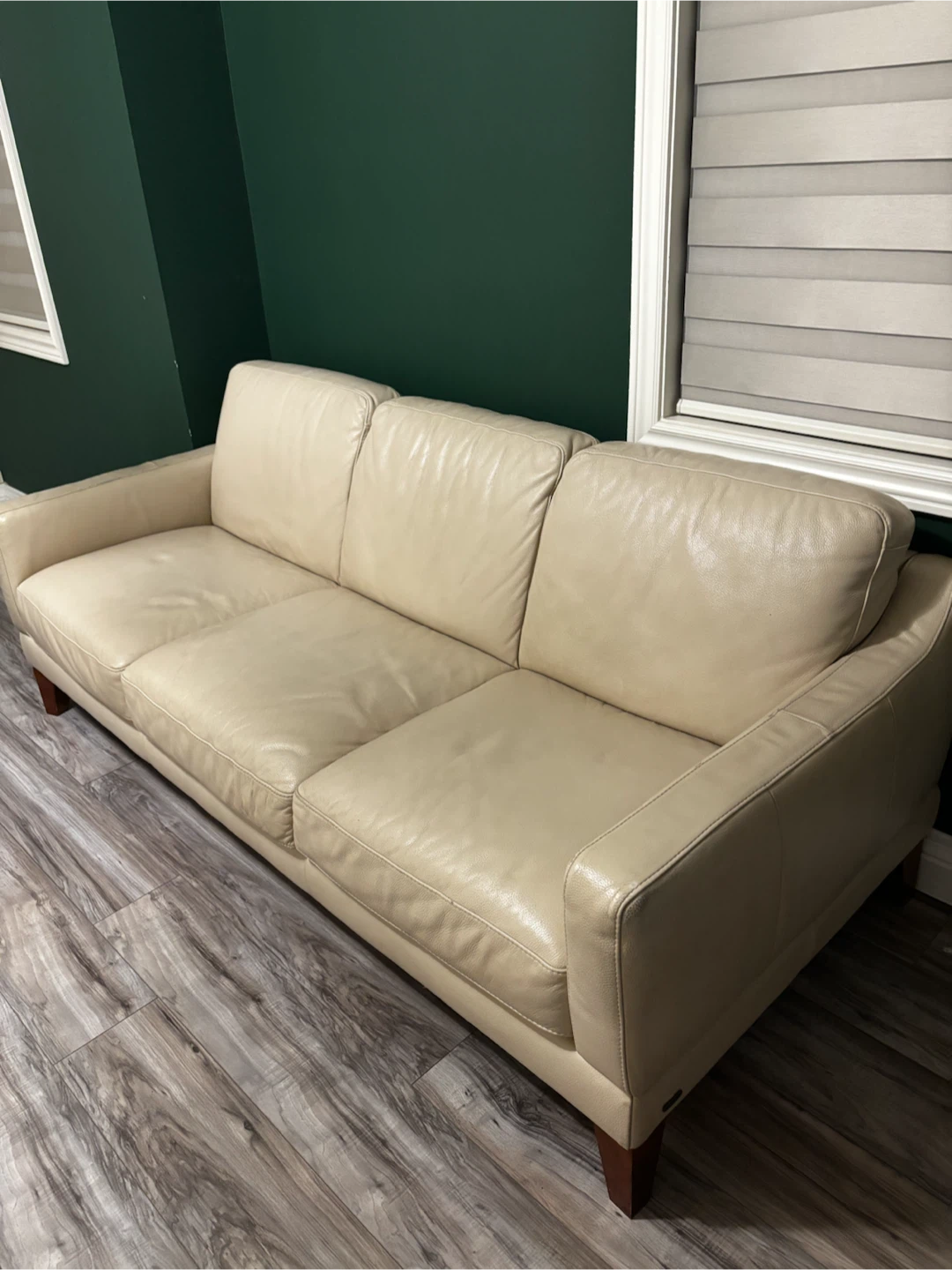 Natuzzi Editions genuine leather sofa - Dove Grey. - photo 2