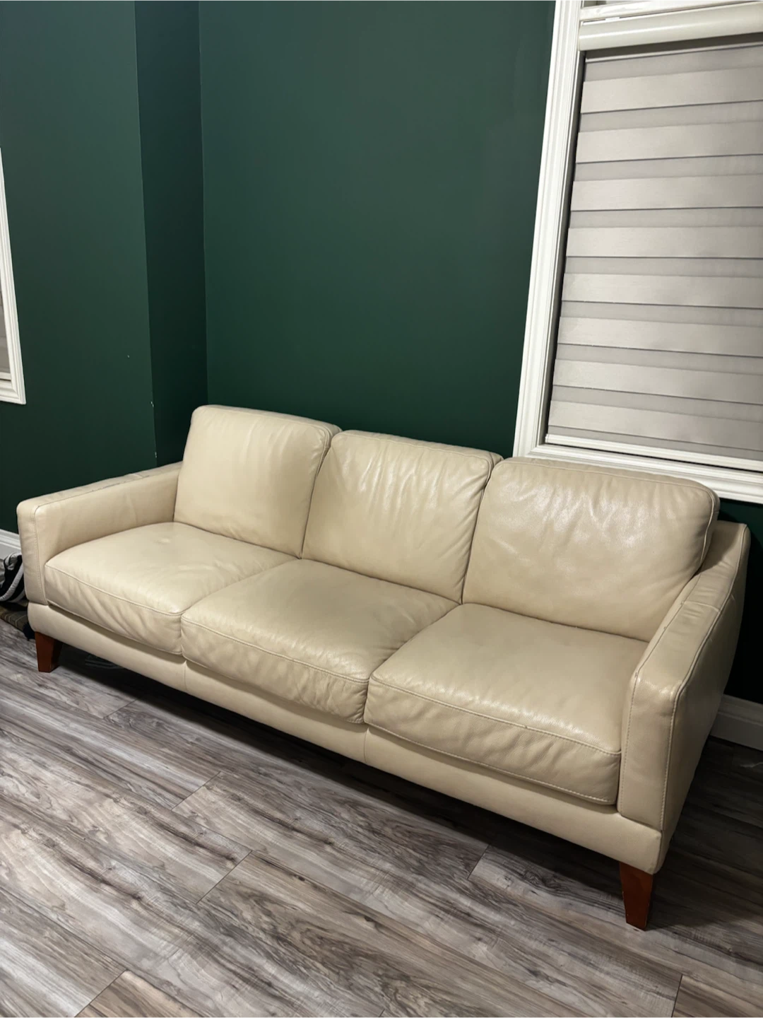 Natuzzi Editions genuine leather sofa - Dove Grey. - photo 3