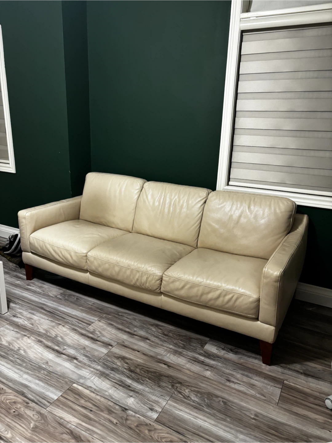 Natuzzi Editions genuine leather sofa - Dove Grey. - photo 4
