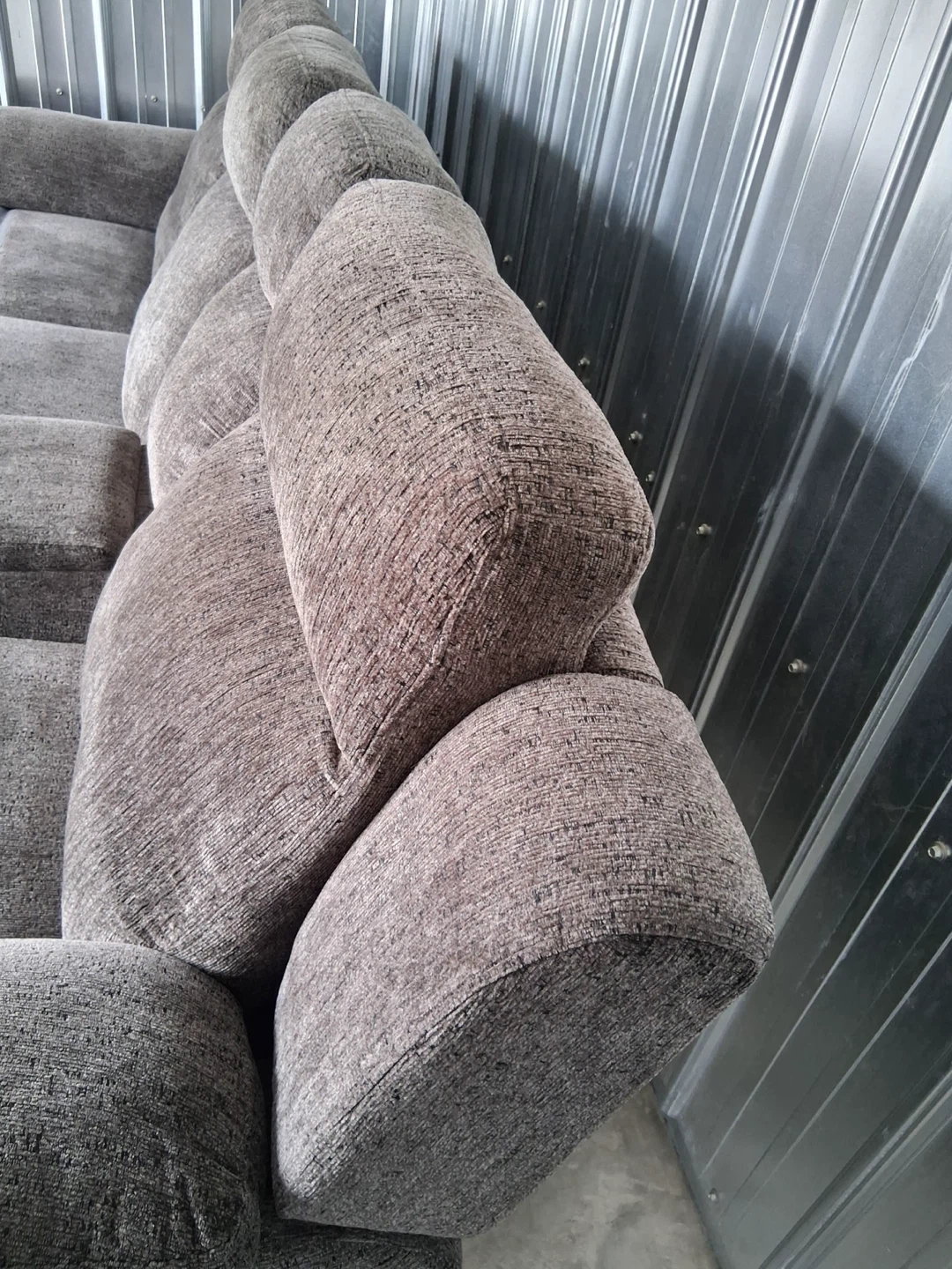 Fabric Reclining Sectional Sofa with Chaise and Console - photo 3
