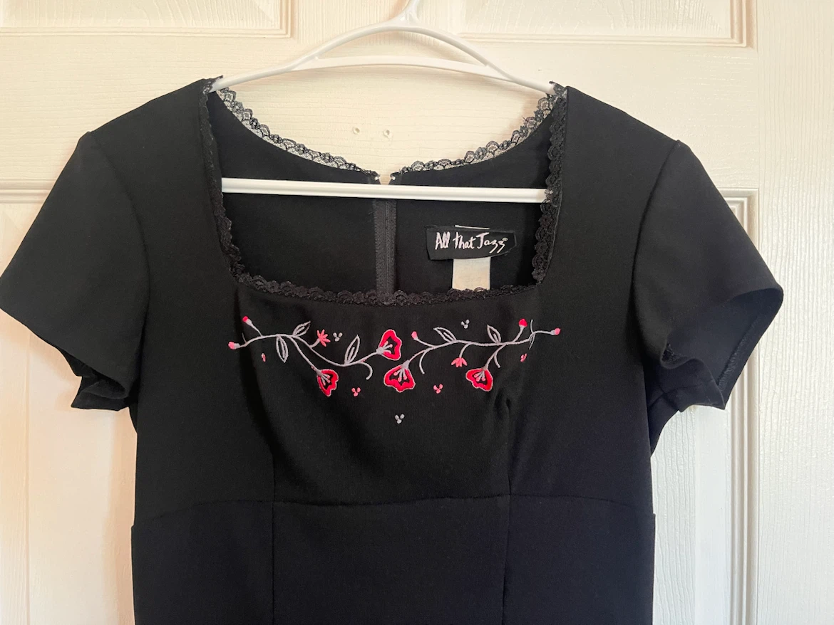 Vintage Black Whimsigoth Mini Dress - photo 3