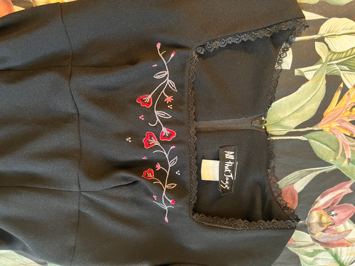 Vintage Black Whimsigoth Mini Dress - photo 4