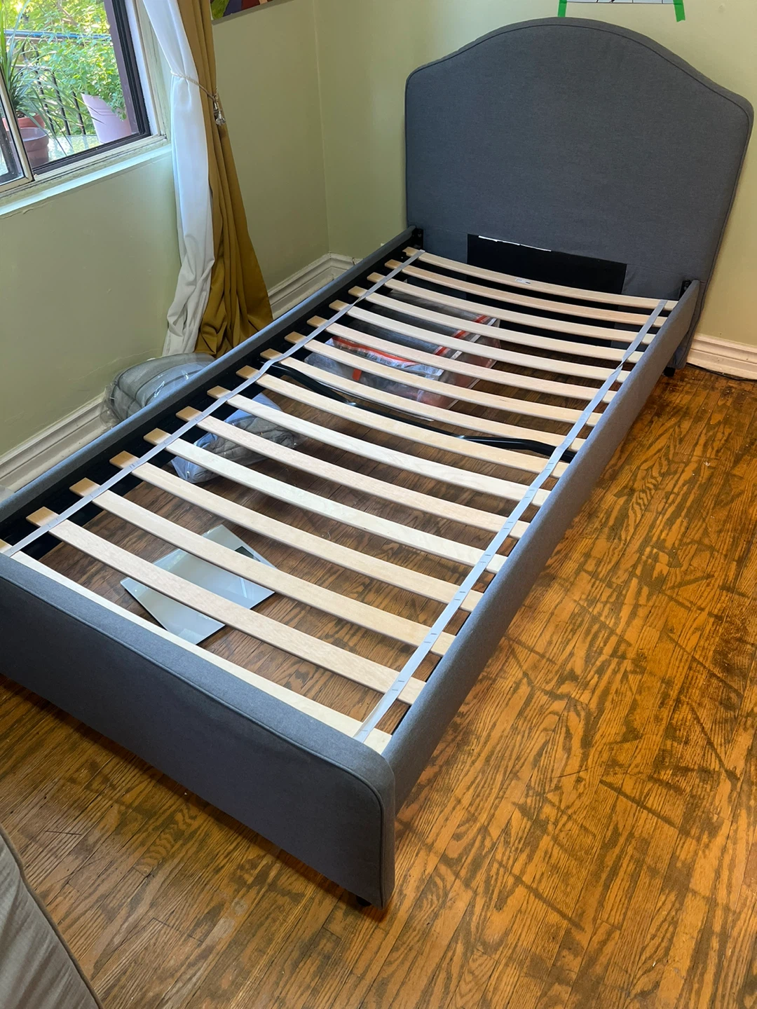 Moving sale: ikea upholstered  twin bed frame - photo 2