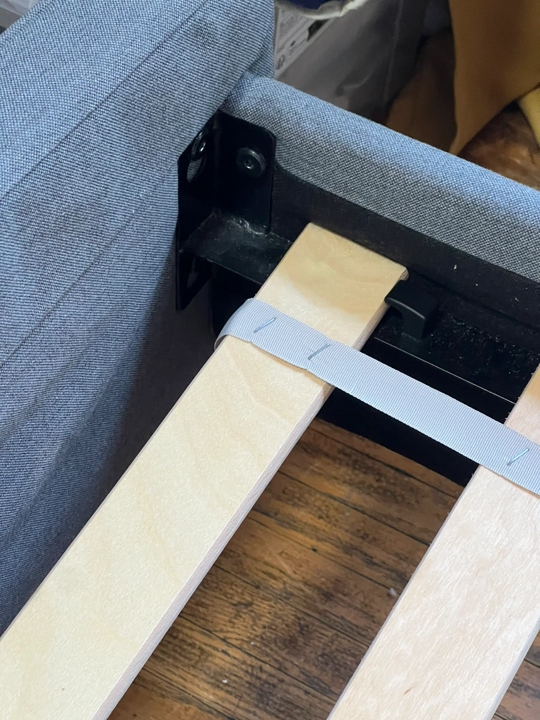 Moving sale: ikea upholstered  twin bed frame - photo 5