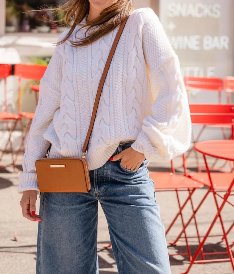 Poppy & Peonies  Wallet Crossbody Bag in Cognac - photo 4