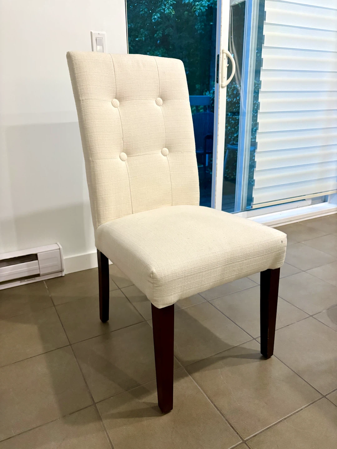 Pier 1 Upholstered Button-Tufted Chair