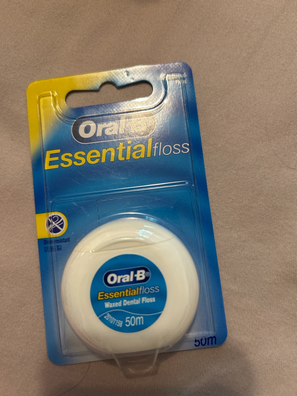 Oral-B EssentialFloss Waxed Dental Floss 50m