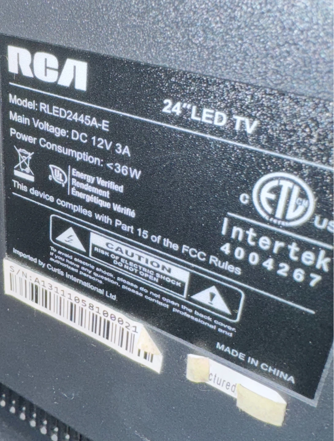 RCA 24 inch LED TV