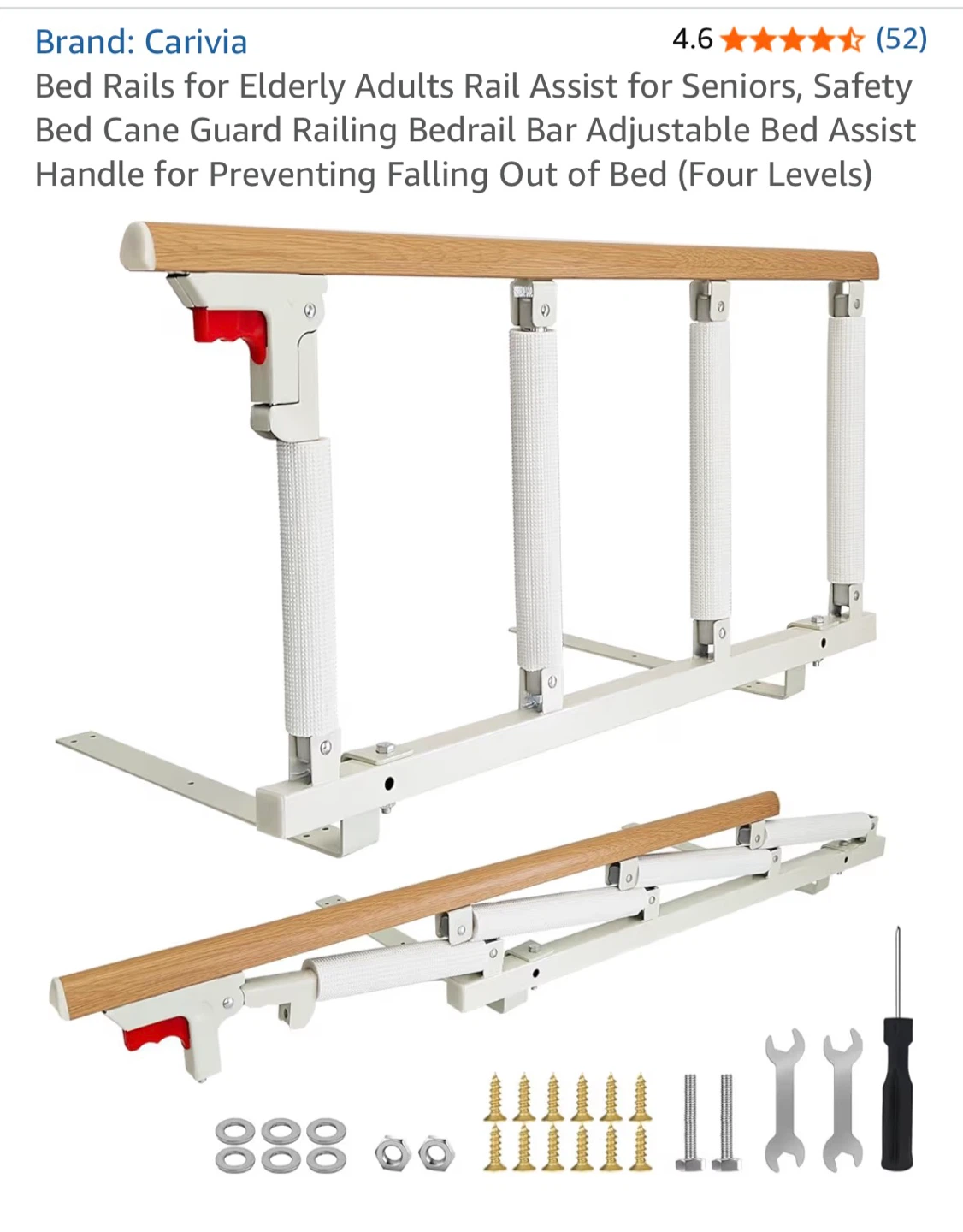 Carivia Bed Safety Rail for Elderly Adults