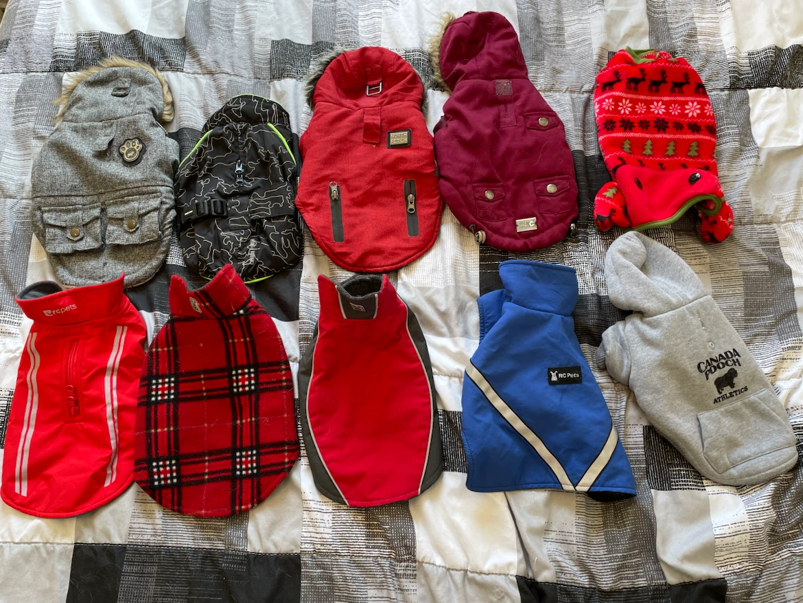 XS 10” Dog Winter Clothes 10pc ($5 Each)