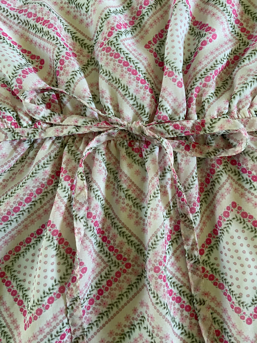 Pink and White Floral Cold Shoulder Sundress M (7-8 years) - photo 4
