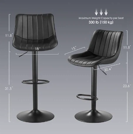 Set of Two Adjustable Bar Stools - photo 4