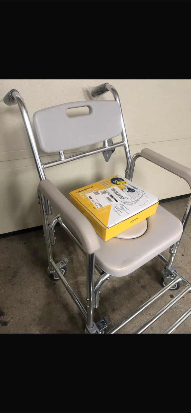 Mobile Commode Shower Chair Brand new never been used - photo 5