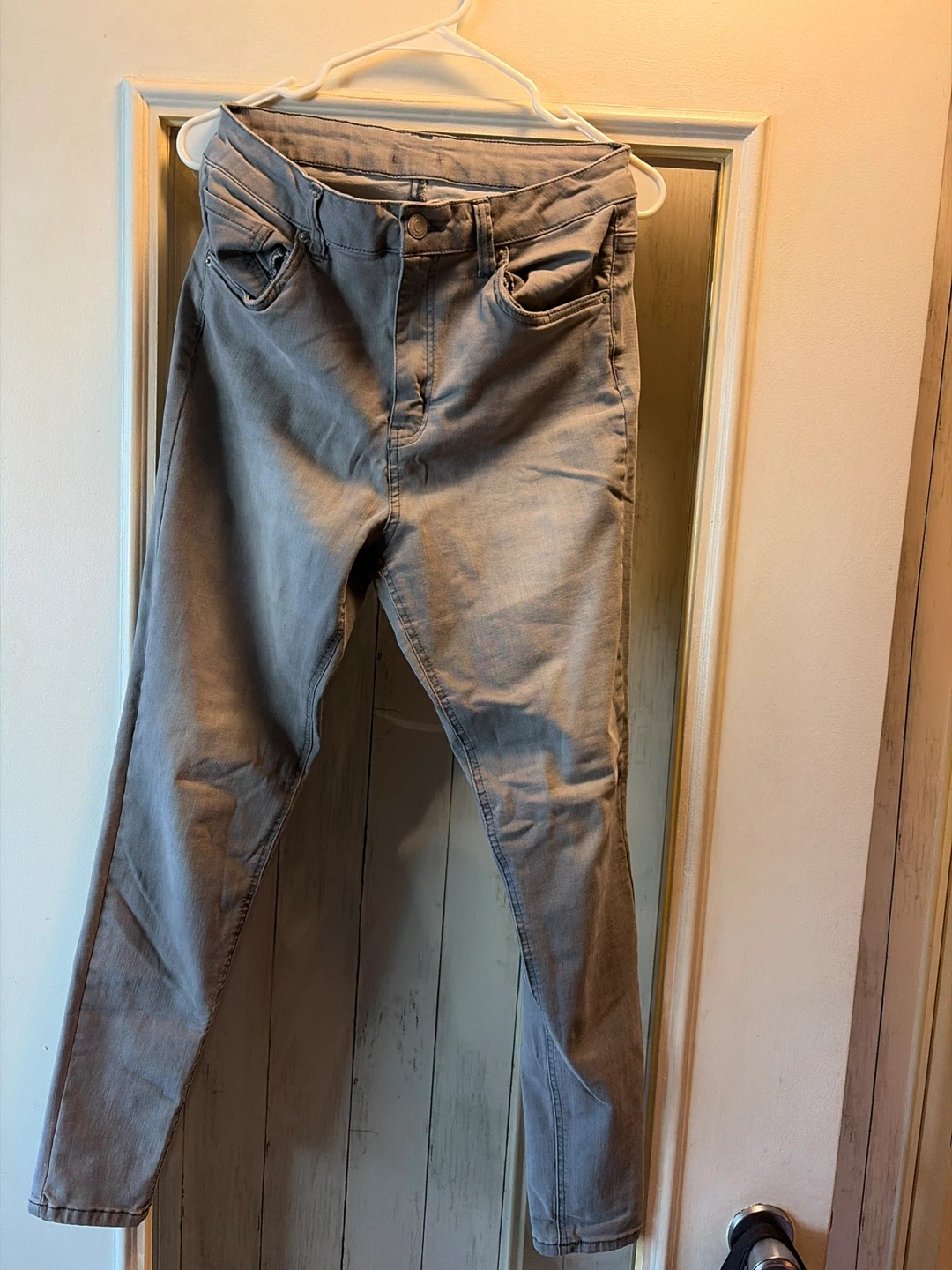 Grey denim jeans